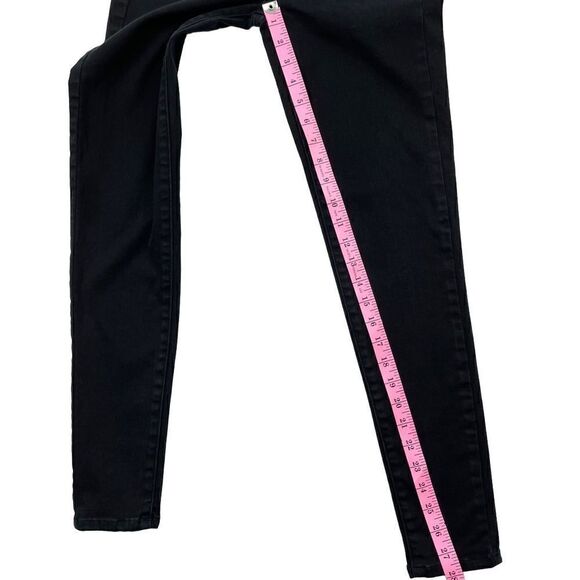 American Eagle Black Distressed Waistline Jegging Skinny Stretch Jeans Size 2 - Picture 5 of 10